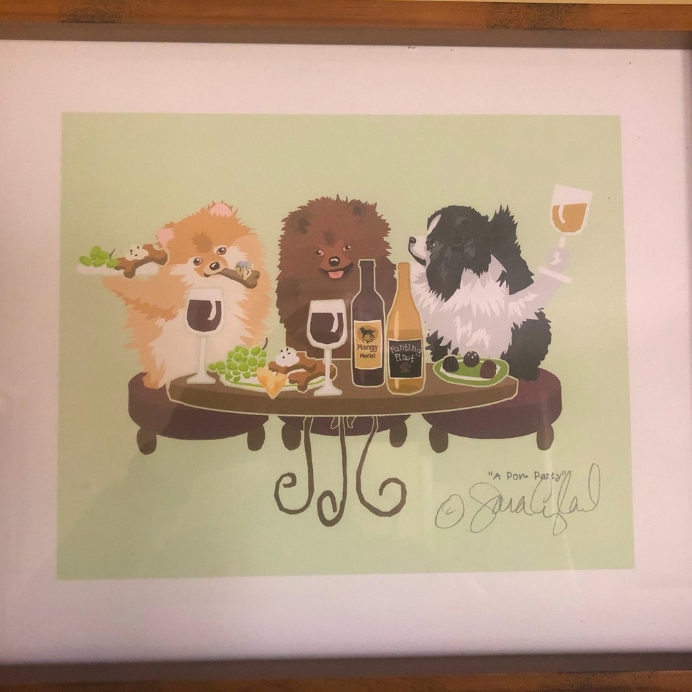 Dog Art Print - Signed  and Framed